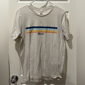 Cream T-Shirt with Multicolor Stripes